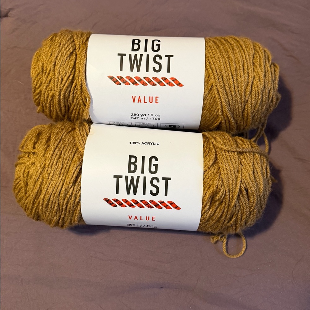 Big Twist Value Yarn in tan - bundle